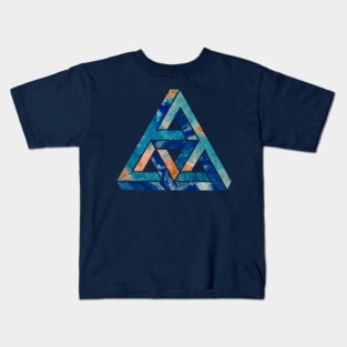 impossible triangle blue Kids T-Shirt